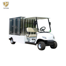 White Cool Golf Cart Utility Vehicle with Rack on Roof, 2 Passenger Capacity